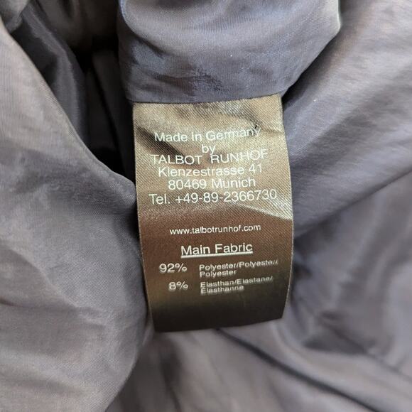 Talbot Runhof One Shoulder Sequined Gown Dress Georgette Overlay Size 6 FLAWS - Picture 8 of 11